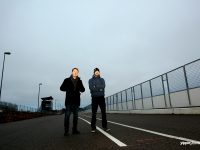 Det blir drifting på Mittsverigebanan också i sommar. Thomas Sörensen & Henrik Byström på bilden.